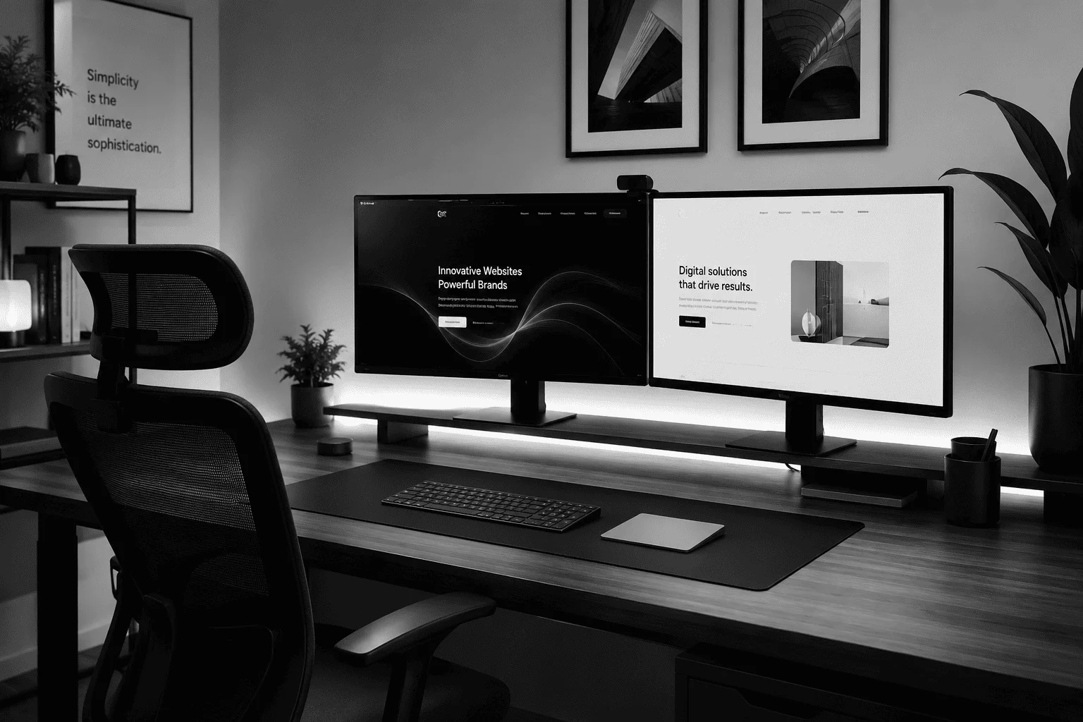My web design office desk